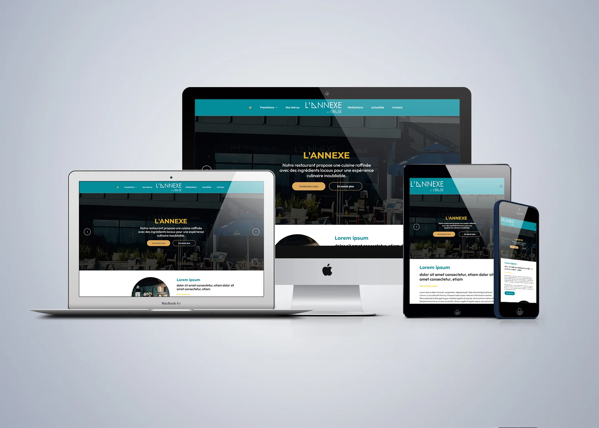 Lannexe Restauration Rapide Et Brest Mockup Responsive Website Actualite